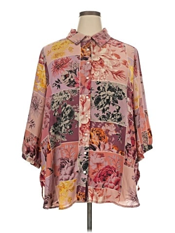 Cynthia Rowley 3/4 Sleeve Button-Down Shirt (view 1)