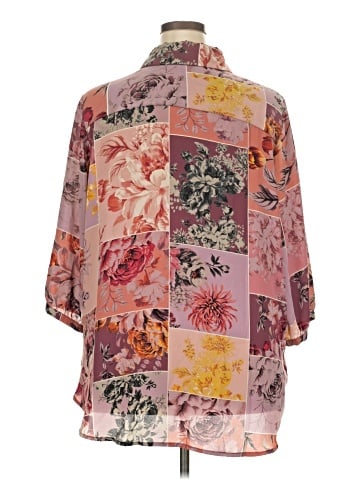 Cynthia Rowley 3/4 Sleeve Button-Down Shirt (view 2)