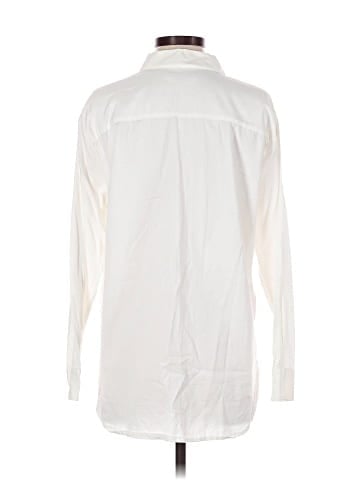 Madewell Drapey Oversized Boyshirt in Pure White (view 2)