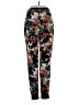 Aqua 100% Polyester Floral Black Casual Pants Size S - photo 2