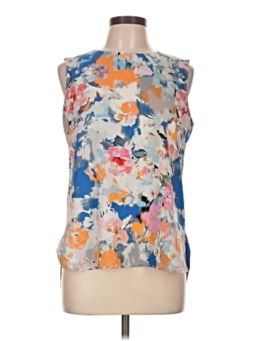 Rose + Olive Sleeveless Blouse (view 1)