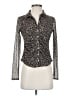 Sanctuary Animal Print Brown Long Sleeve Blouse Size XXS - photo 1