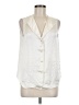 Theory Ivory Sleeveless Button-Down Shirt Size M - photo 1