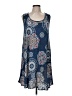 SJS Paisley Blue Casual Dress Size M - photo 1
