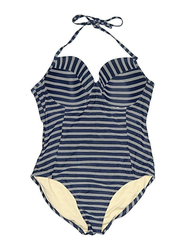 Pre-owned Merona One Piece Swimsuit In Blue