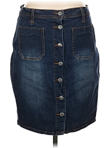 Kenneth Cole REACTION Denim Skirt (view 1)