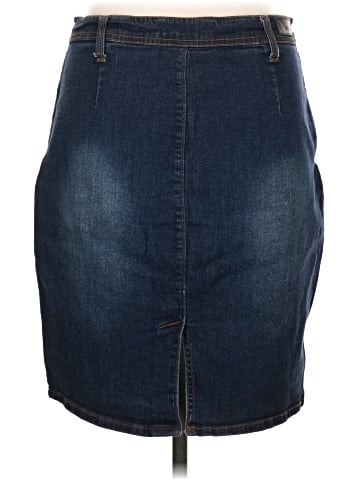 Kenneth Cole REACTION Denim Skirt (view 2)