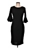 BLVD Solid Black Cocktail Dress Size L - photo 1