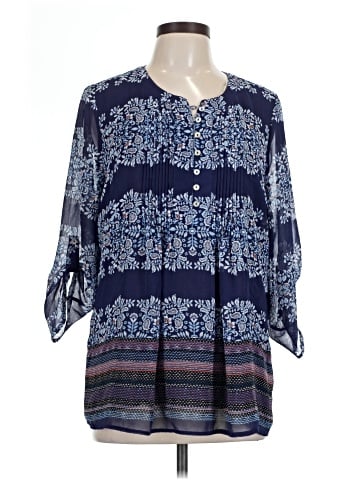 Pale Sky 3/4 Sleeve Blouse (view 1)