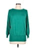 Doncaster Collection 100% Silk Teal Silk Pullover Sweater Size M - photo 1