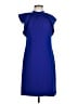 Calvin Klein Solid Blue Cocktail Dress Size 10 - photo 1