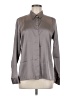 Express Metallic Gray Long Sleeve Button-Down Shirt Size M - photo 1