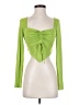 Princess Polly Green Long Sleeve Top Size 2 - photo 1