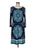 Luxology Print Blue Casual Dress Size M - photo 1