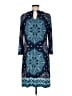 Luxology Print Blue Casual Dress Size M - photo 2