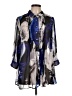 Fever 100% Polyester Print Blue 3/4 Sleeve Blouse Size L - photo 1