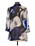 Fever 100% Polyester Print Blue 3/4 Sleeve Blouse Size L - photo 2
