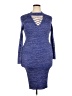 Almost Famous Blue Casual Dress Size 2X - photo 1