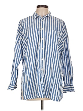 Madewell The Signature Poplin Oversized Shirt in Springy Stripe