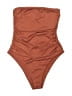 Shade & Shore Solid Brown One Piece Swimsuit Size M - photo 1