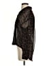 Free People 100% Polyester Animal Print Black Long Sleeve Blouse Size XS - photo 5