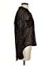 Free People 100% Polyester Animal Print Black Long Sleeve Blouse Size XS - photo 4