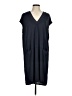 Neiman Marcus Solid Blue Casual Dress Size M - photo 1
