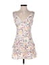 Aqua Paisley White Cocktail Dress Size M - photo 1