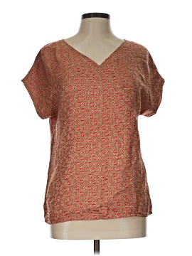 Bill Blass Short Sleeve Silk Top