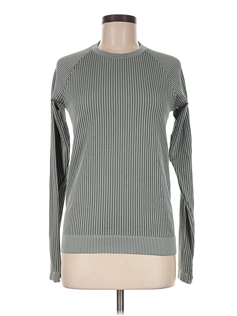Pre-owned Lululemon Athletica Long Sleeve T-shirt In Gray