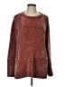 Orvis 100% Polyester Metallic Burgundy Pullover Sweater Size L - photo 1