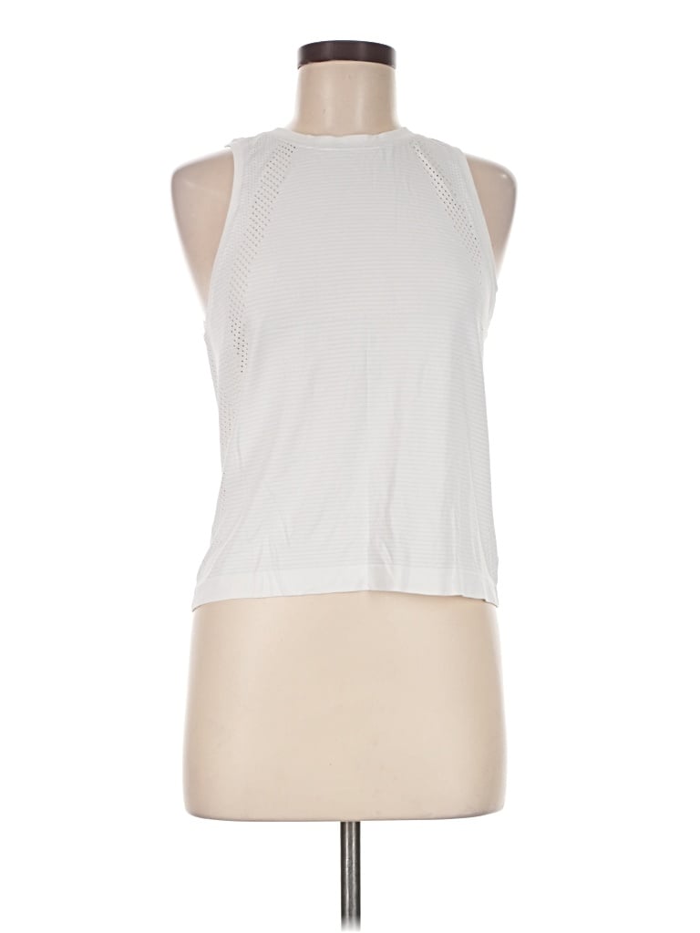 Pre-owned Lululemon Athletica Sleeveless T-shirt In White
