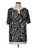 Tahari Black Short Sleeve Blouse Size L - photo 1