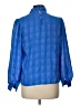 David Matthew Blue Long Sleeve Blouse Size 10 - photo 2