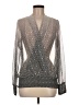 Yoana Baraschi 100% Polyester Silver Long Sleeve Blouse Size M - photo 1