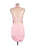 Haute Monde Solid Pink Cocktail Dress Size M - photo 2