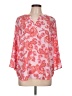 Chaus 100% Polyester Paisley Pink 3/4 Sleeve Blouse Size L - photo 1