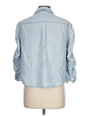 White House Black Market 3/4 Sleeve Button-Down Shirt (view 2)