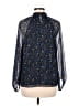 Banana Republic 100% Polyester Blue Long Sleeve Blouse Size M - photo 2