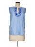 J.Crew 100% Cotton Blue Sleeveless Blouse Size 6 - photo 1
