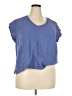 Three Dots 100% Cotton Blue Short Sleeve Top Size XXL - photo 1