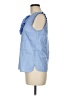 J.Crew 100% Cotton Blue Sleeveless Blouse Size 6 - photo 5
