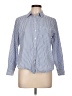 Old Navy 100% Cotton Stripes Blue Long Sleeve Button-Down Shirt Size Lg Petite - photo 1