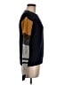 Cable Stitch 100% Cotton Color Block Blue Pullover Sweater Size M - photo 4