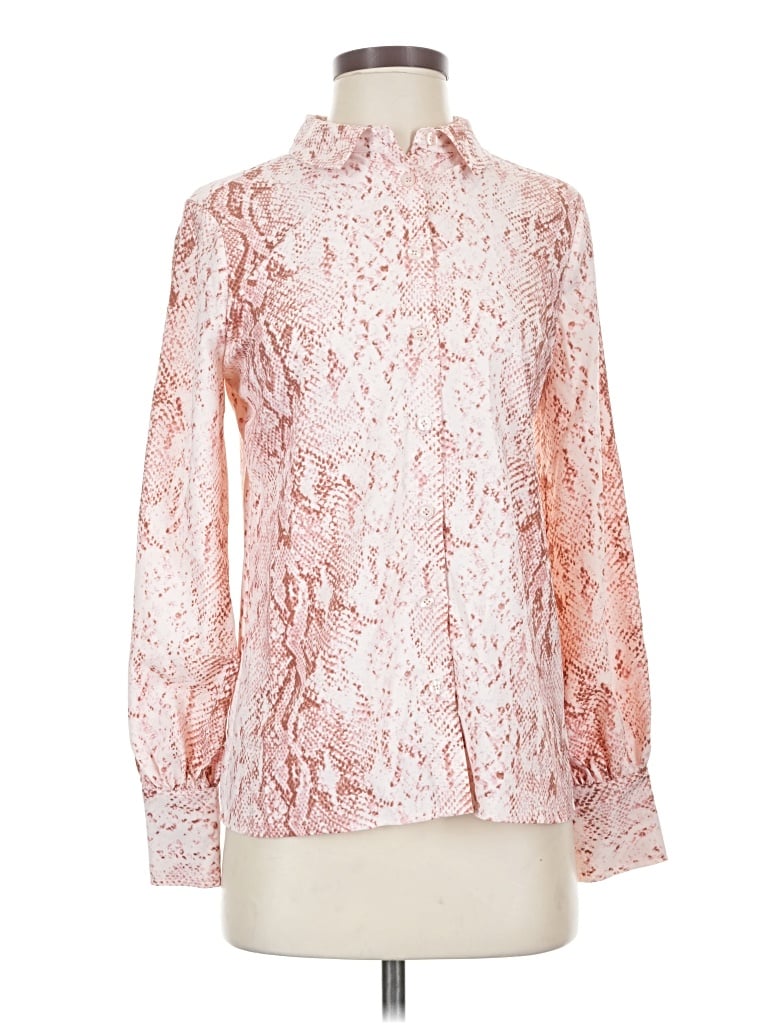 Pre-owned Rachel Parcell Long Sleeve Blouse In Pink