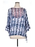 Curations 100% Viscose Blue 3/4 Sleeve Blouse Size XL - photo 1