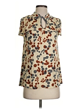 Little Yellow Button Short Sleeve Blouse
