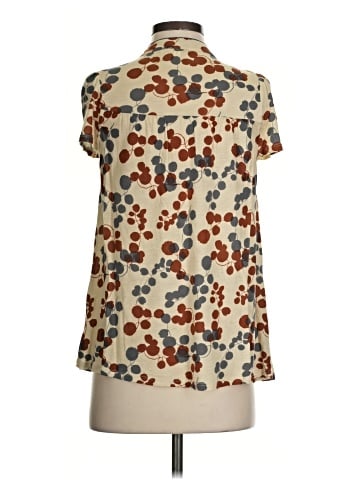 Little Yellow Button Short Sleeve Blouse (view 2)