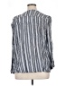 Old Navy 100% Rayon Stripes Gray 3/4 Sleeve Blouse Size XL - photo 2