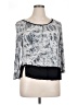 Calvin Klein 100% Viscose Silver 3/4 Sleeve Top Size XL - photo 1